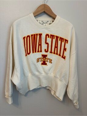 Pressbox Iowa State Cyclones Cream Crewneck Sweatshirt